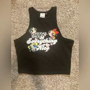 The Powerpuff Girls Black Crop Top